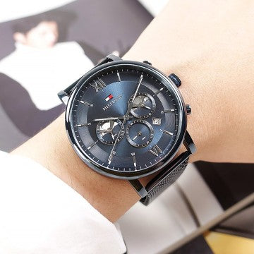 Tommy Hilfiger Evan Blue Dial Blue Mesh Bracelet Watch for Men - 1710397 Buy Now By Tommy Hilfiger