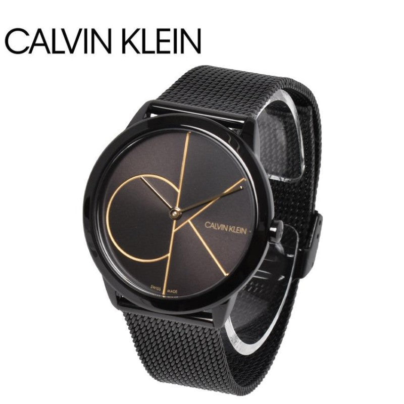 Calvin Klein Minimal Black Dial Black Mesh Bracelet Watch for Women - K3M224X1 Buy Now By Calvin Klein
