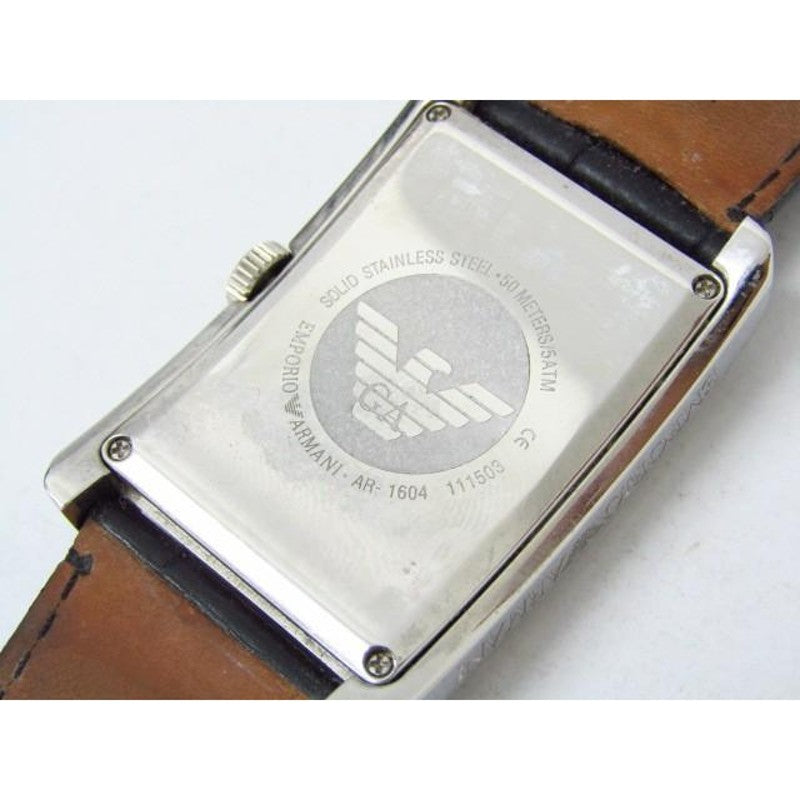 Emporio Armani Classic Analog Black Dial Black Leather Strap Strap Watch For Men - AR1604 Buy Now By Emporio Armani