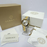 Versace Classic Chronograph Quartz Silver Dial Two Tone Steel Strap Watch For Men - VEV700519 Buy Now By Versace