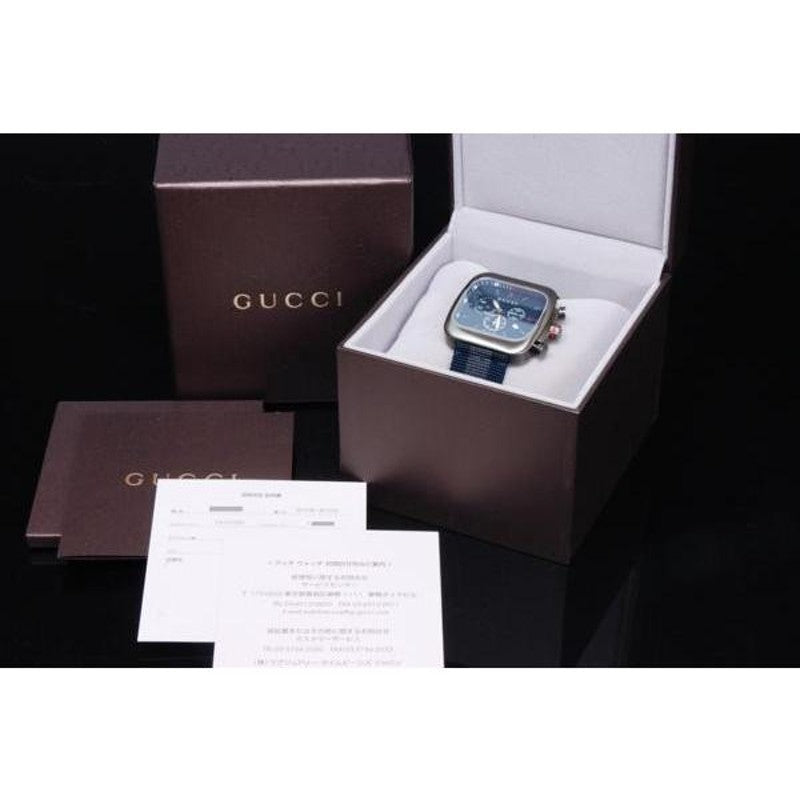 Gucci Coupe Chronograph Blue Dial Two Tone NATO Strap Watch for Men - YA131203 Buy Now By Gucci