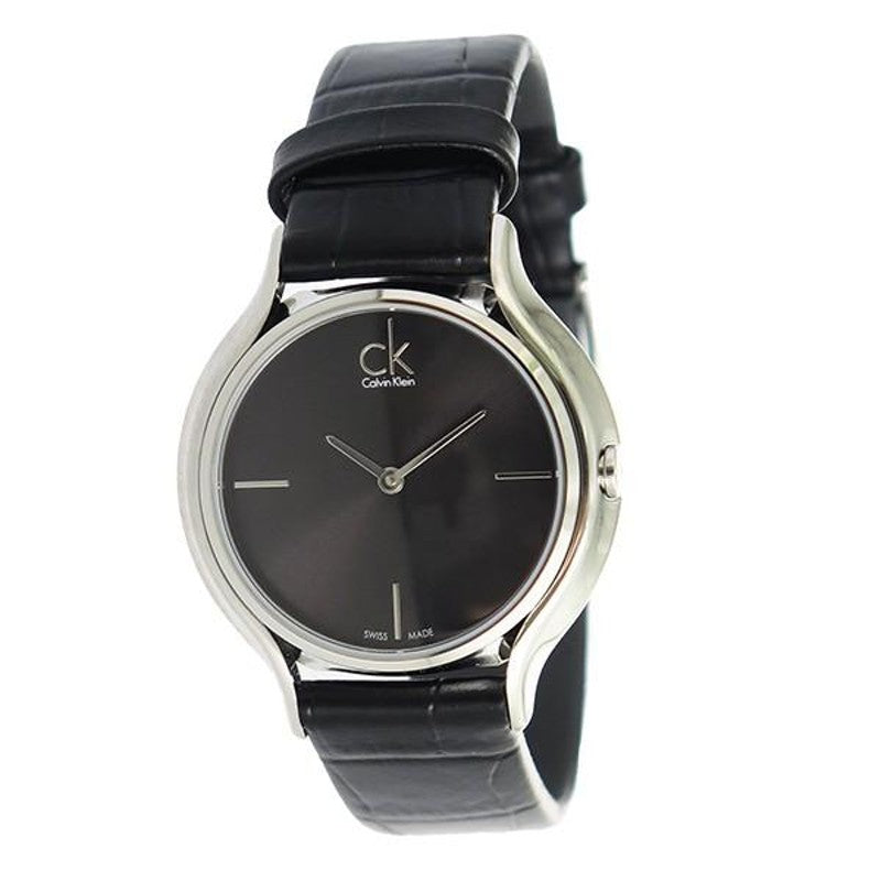 Calvin Klein Skirt Black Dial Black Leather Strap Watch for Women - K2U231C1 Buy Now By Calvin Klein
