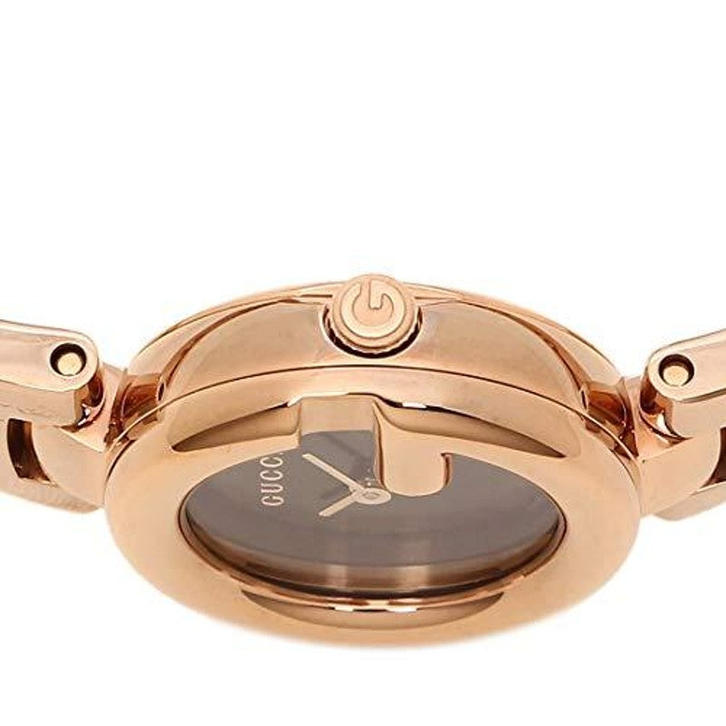 Gucci Guccissima Collection Quartz Black Dial Rose Gold Steel Strap Watch For Women - YA134509 Buy Now By Gucci