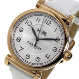 Coach Madison White Dial White Leather Strap Watch for Women - 14502408 Buy Now By Coach