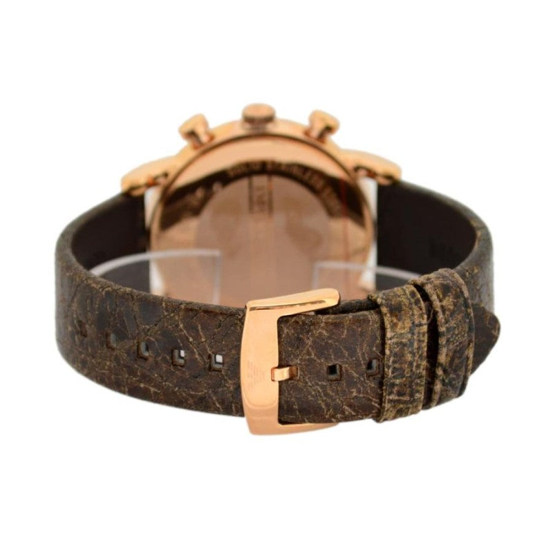 Emporio Armani Classic Chronograph White Dial Brown Leather Strap Watch For Men - AR1809 Buy Now By Emporio Armani