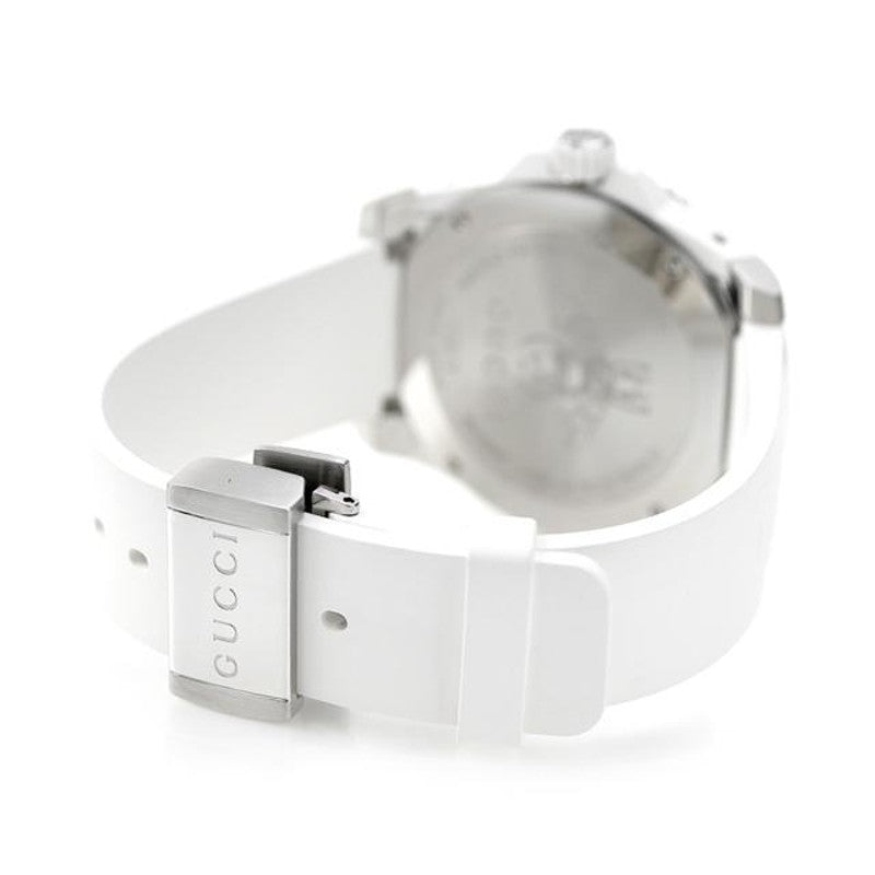 Gucci Dive Quartz White Dial White Rubber Strap Watch For Men - YA136337 Buy Now By Gucci