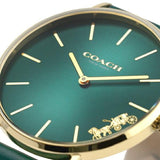 Coach Perry Green Dial Green Leather Strap Watch for Women - 14503383-C Buy Now By Coach