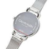 Calvin Klein Even Black Dial Silver Mesh Bracelet Watch for Women - K7B23121