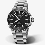Oris Aquis Date Black Dial Silver Steel Strap Watch for Men - 0173377304134-0782405PEB Buy Now By Oris