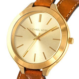Michael Kors Runway Gold Dial Brown Leather Strap Watch For Women - MK2256 Buy Now By Michael Kors