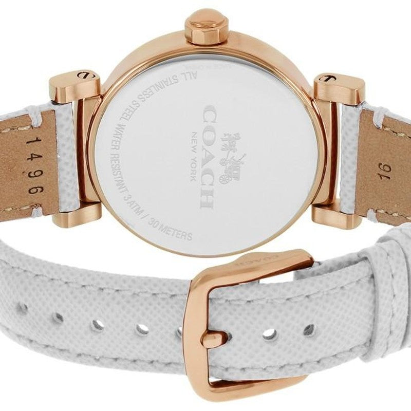 Coach Madison White Dial White Leather Strap Watch for Women - 14502401 Buy Now By Coach