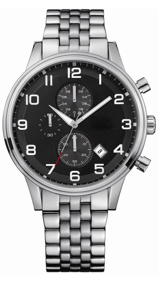Hugo Boss Aeroliner Chronograph Black Dial Silver Steel Strap Watch For Men - 1512446 Buy Now By Hugo Boss