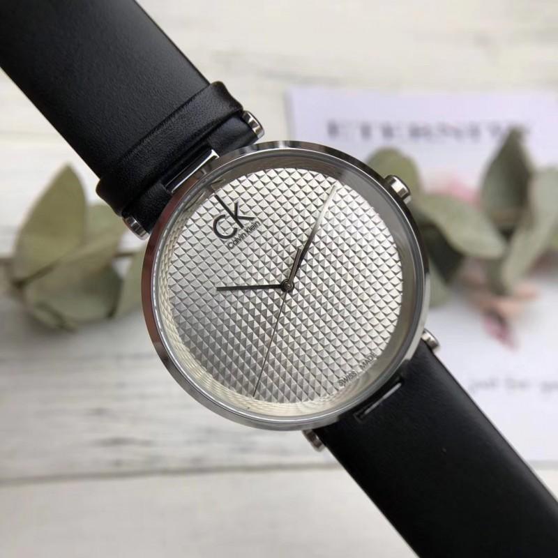 Calvin Klein Sight Silver Dial Black Leather Strap Watch for Men - K1S21120 Buy Now By Calvin Klein