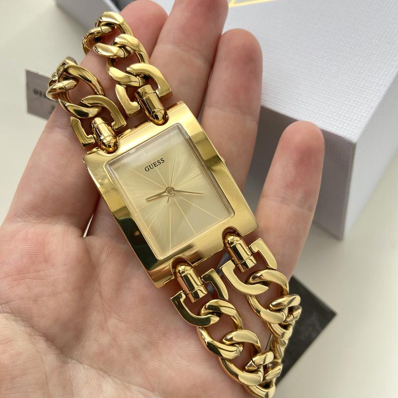 Guess Mod Heavy Metal Gold Dial Gold Steel Strap Watch For Women - W1117L2 Buy Now By Guess