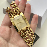 Guess Mod Heavy Metal Gold Dial Gold Steel Strap Watch For Women - W1117L2 Buy Now By Guess