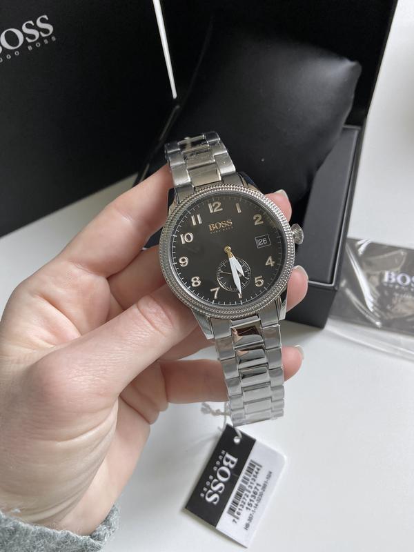 Hugo Boss Legacy Black Dial Silver Steel Strap Watch for Men - 1513671 Buy Now By Hugo Boss