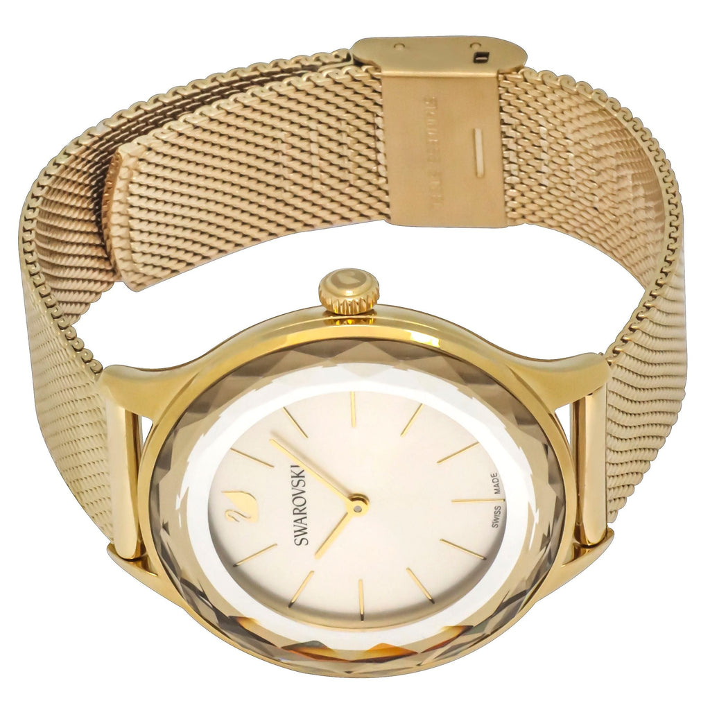 Swarovski Octea Nova Silver Dial Gold Mesh Bracelet Watch for Women - 5430417 Buy Now By Swarovski