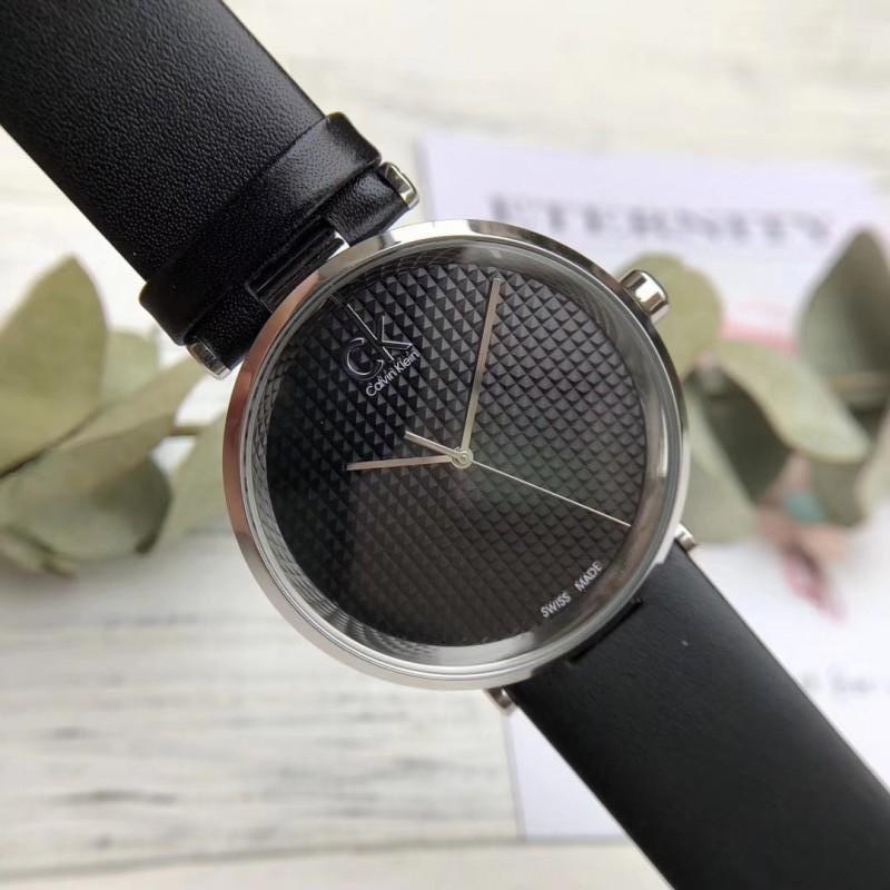 Calvin Klein Sight Black Dial Black Leather Strap Watch for Men - K1S21102 Buy Now By Calvin Klein