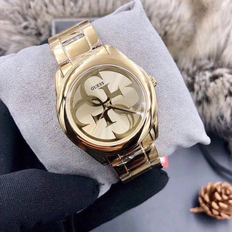 Guess G-Twist Gold Dial Gold Steel Strap Watch for Women - W1082L2 Buy Now By Guess