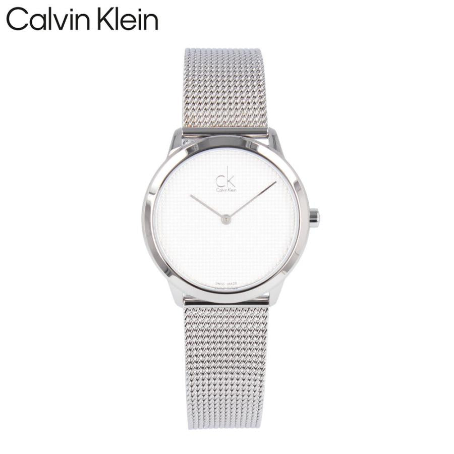 Calvin Klein Minimal White Dial Silver Mesh Bracelet Watch for Women - K3M2212Y Buy Now By Calvin Klein