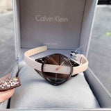 Calvin Klein Rebel Cream Black Dial Cream Leather Strap Watch for Women - K8P237X1 Buy Now By Calvin Klein