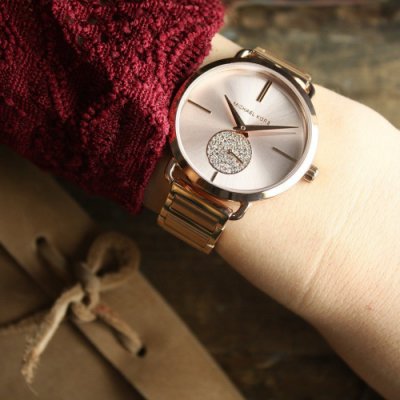 Michael Kors Portia Rose Gold Dial Two Tone Steel Strap Watch for Women - MK3706 Buy Now By Michael Kors