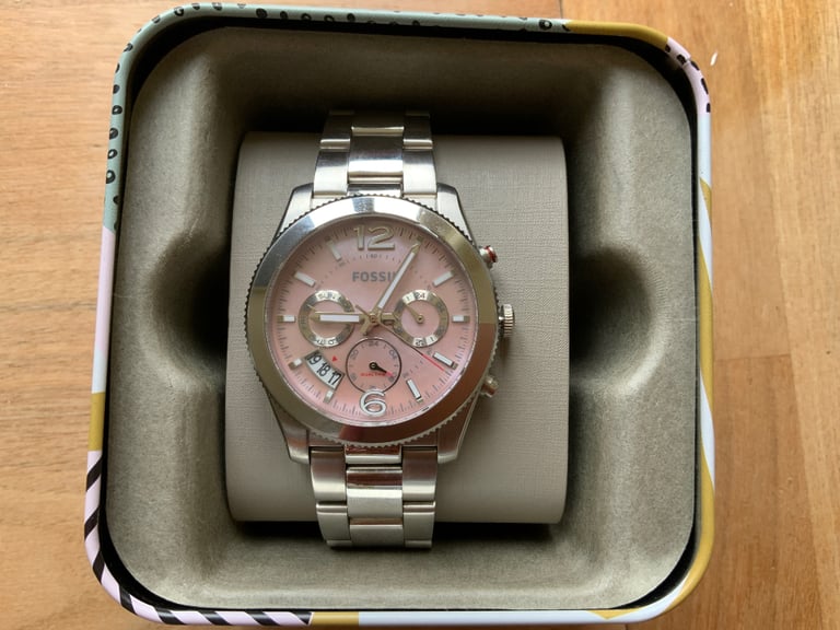Fossil Perfect Boyfriend Taupe Dial Silver Steel Strap Watch for Women - ES4146 Buy Now By Fossil