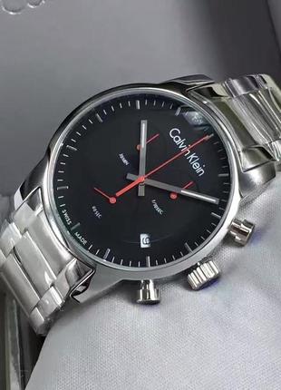 Calvin Klein City Chronograph Black Dial Silver Steel Strap Watch for Men - K2G27141 Buy Now By Calvin Klein