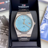 Tissot PRX Powermatic 80 Ice Blue Tiffany Dial Silver Steel Strap Watch for Men - T137.407.11.351.00 Buy Now By Tissot