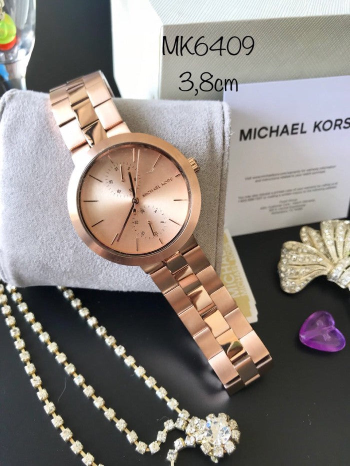 Michael Kors Garner Quartz Rose Gold Dial Rose Gold Steel Strap Watch For Women - MK6409 Buy Now By Michael Kors