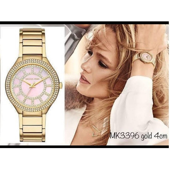 Michael Kors Kerry Mother of Pearl Dial Gold Steel Strap Watch for Women - MK3396 Buy Now By Michael Kors