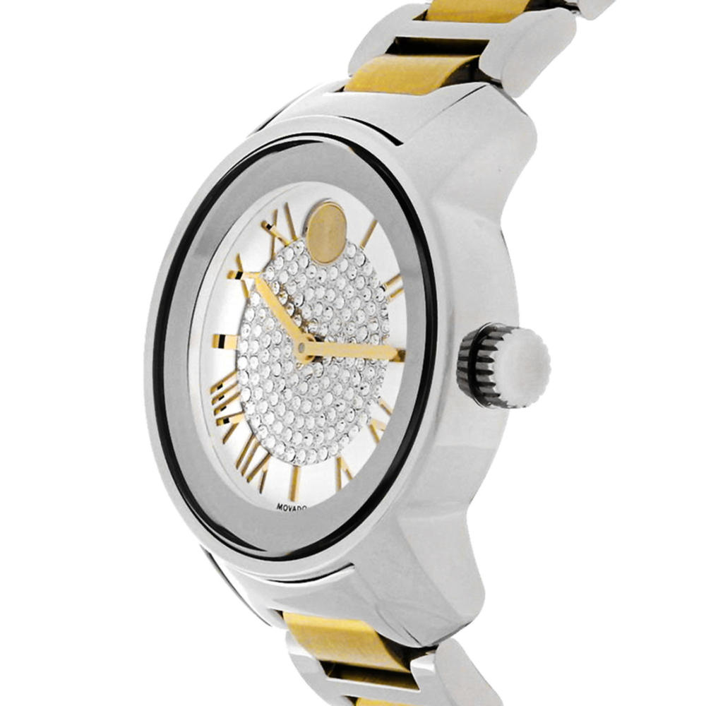 Movado Bold Silver Dial Two Tone Steel Strap Watch For Women - 3600256 Buy Now By Movado