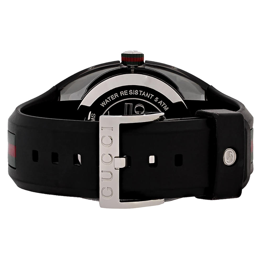 Gucci Sync XXL Quartz Black Dial Black Rubber Strap Watch For Men - YA137101 Buy Now By Gucci