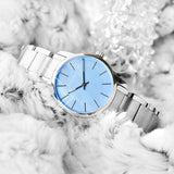 Calvin Klein City Mother of Pearl Blue Dial Silver Steel Strap Watch for Women - K2G2314X Buy Now By Calvin Klein