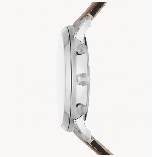 Fossil Neutra Chronograph White Dial Brown Leather Strap Watch for Men - FS5380 Buy Now By Fossil