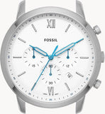 Fossil Neutra Chronograph White Dial Silver Steel Strap Watch for Men - FS5433 Buy Now By Fossil