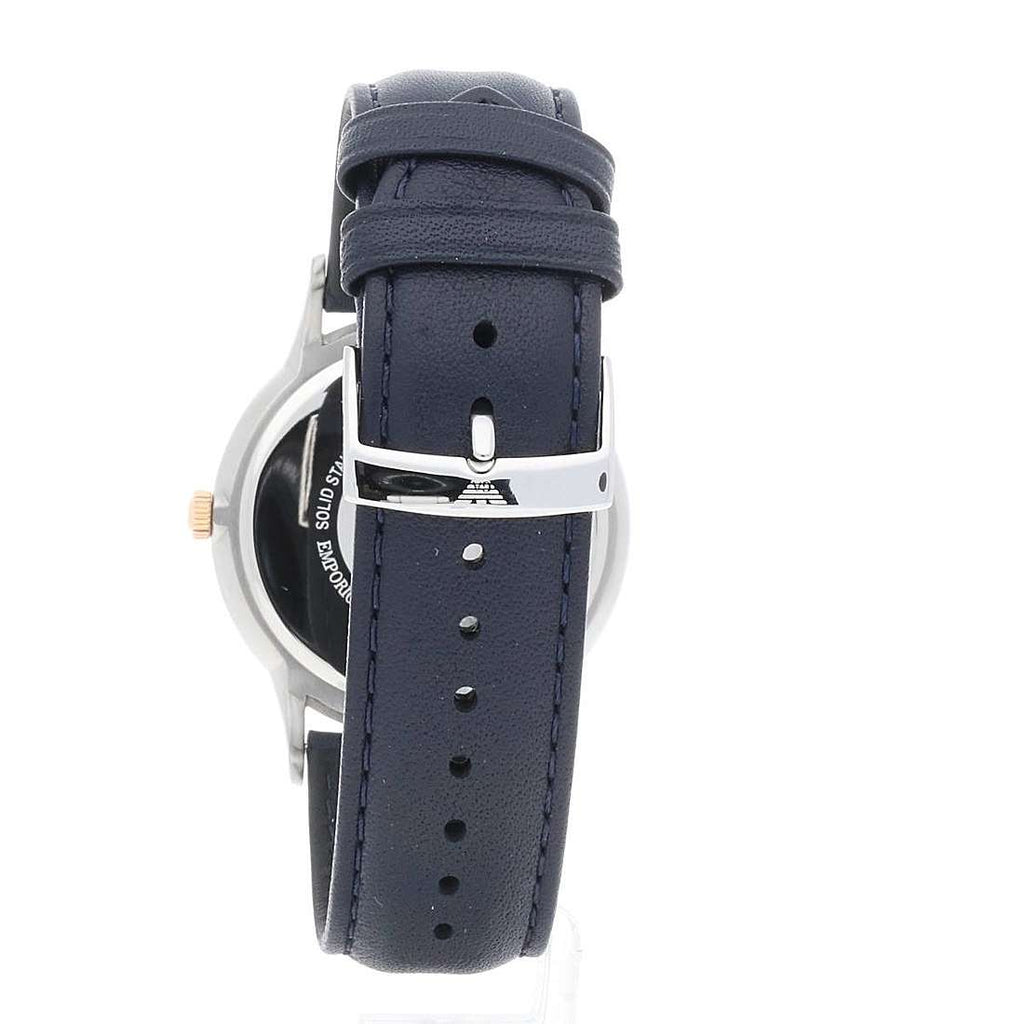 Emporio Armani Renato Analog Blue Dial Blue Leather Strap Watch For Men - AR11188 Buy Now By Emporio Armani