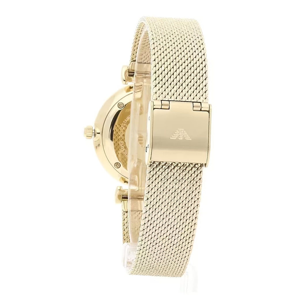 Emporio Armani Gianni T Bar Mother of Pearl Dial Gold Mesh Bracelet Watch For Women - AR11321 Buy Now By Emporio Armani