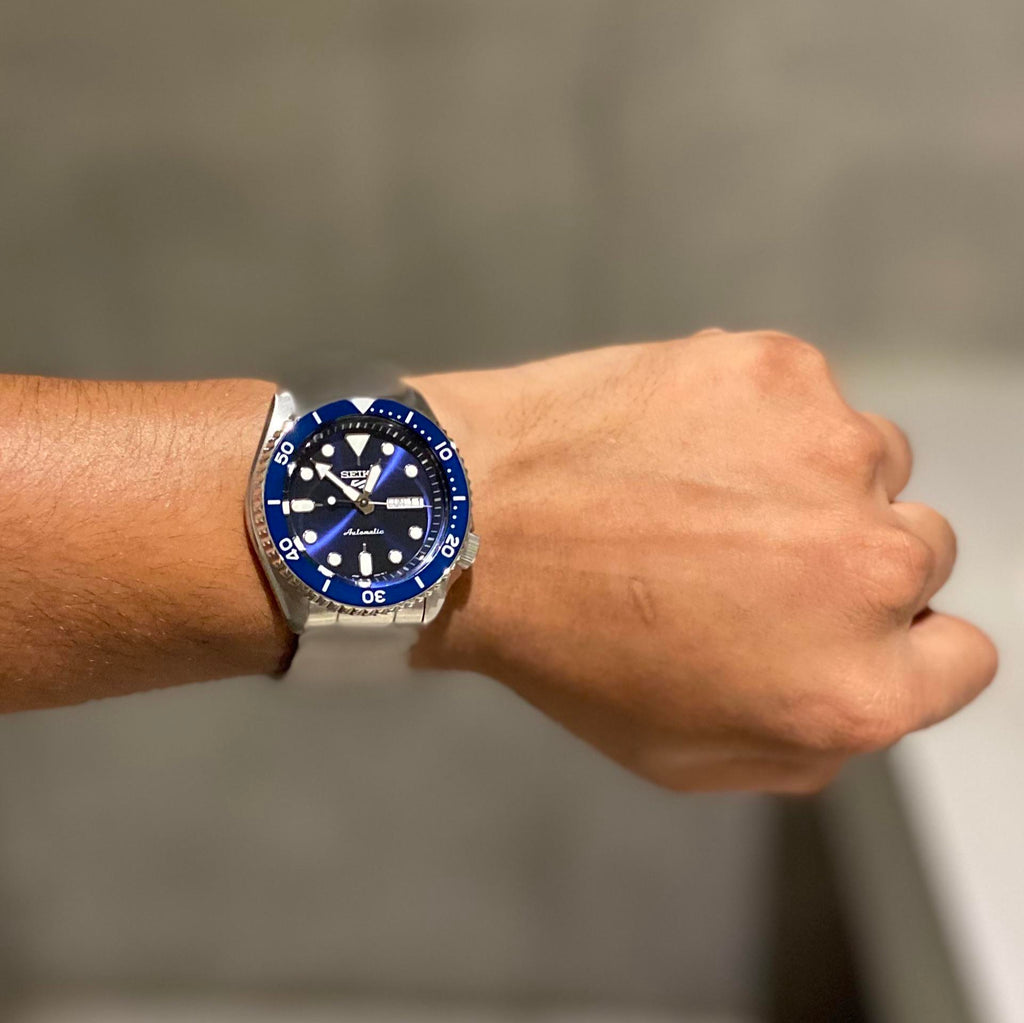 Seiko 5 Sports Automatic Analog Blue Dial Silver Steel Strap Watch For Men - SRPD51K1 Buy Now By Seiko