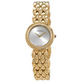 Versace V Flare Diamonds Silver Dial Gold Steel Strap Watch for Women - VEBN00918 Buy Now By Versace