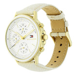Tommy Hilfiger Carly Silver Dial Cream Leather Strap Watch for Women - 1781790 Buy Now By Tommy Hilfiger