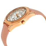 Guess Wonderlust Beige Dial Pink Leather Strap Watch for Women - W1065L1 Buy Now By Guess