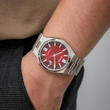 Citizen Tsuyosa Automatic Red Dial Silver Steel Strap Watch For Men - NJ0150-56W Buy Now By Citizen