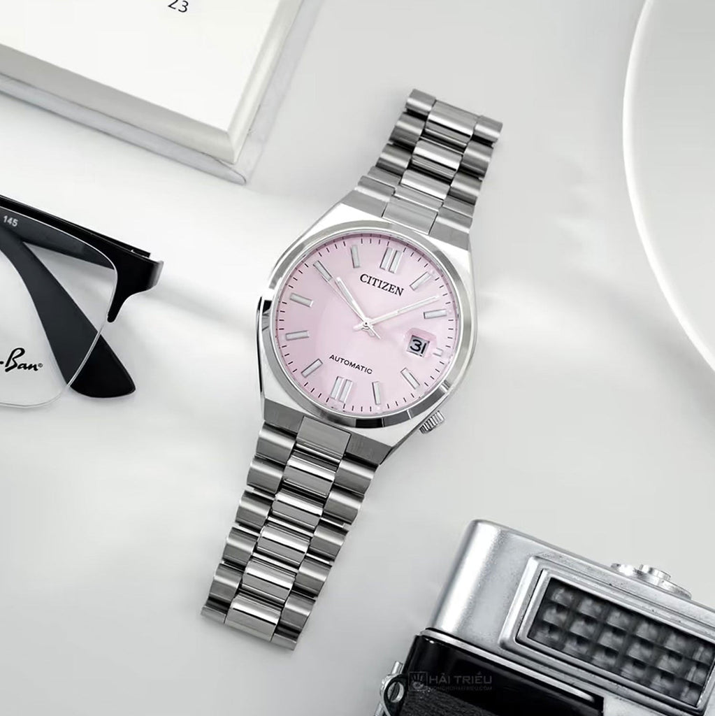 Citizen x Pantone Automatic Dreamy Pink Dial Silver Steel Strap Watch For Men - NJ0158-89X Buy Now By Citizen