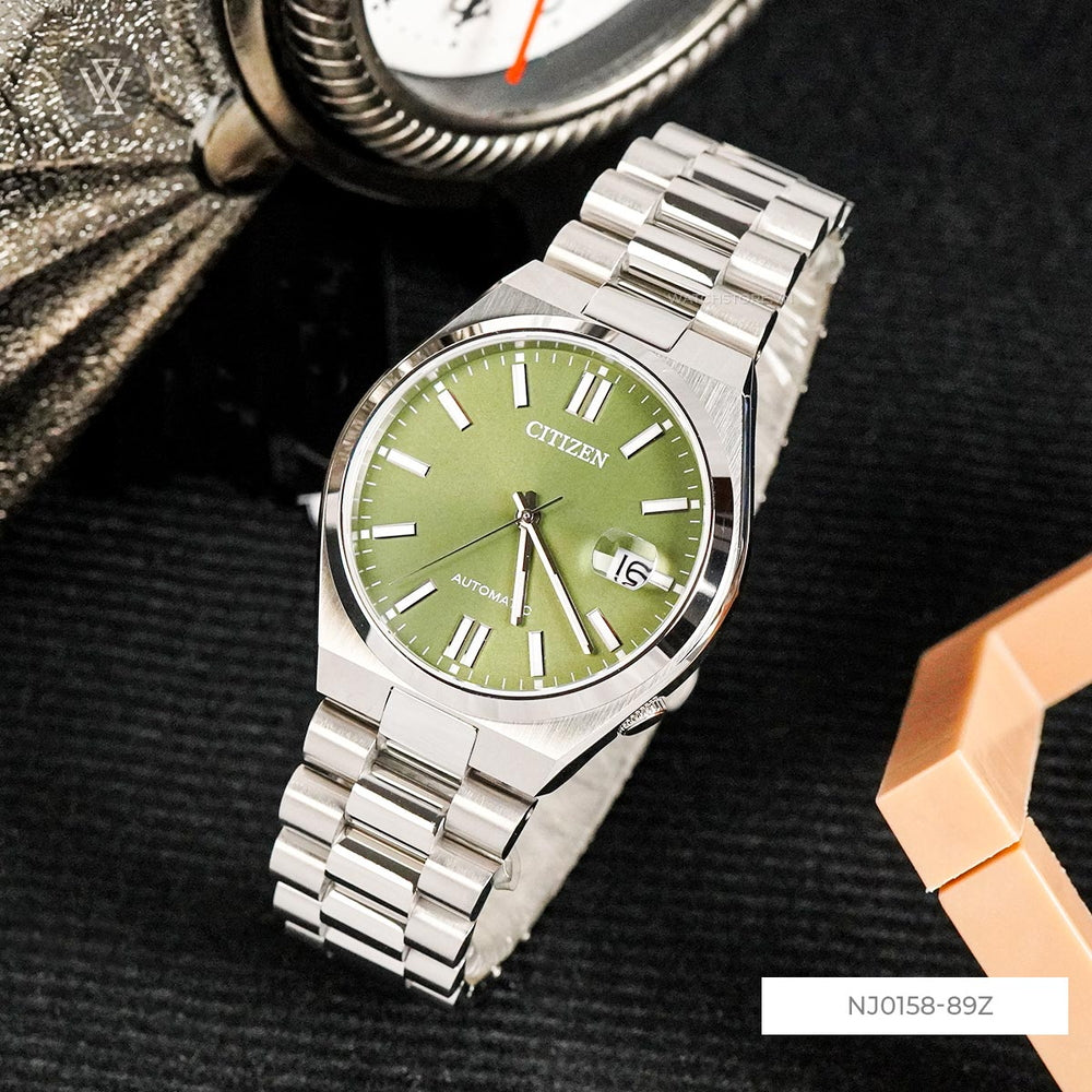Citizen x Pantone Automatic Peaceful Green Dial Silver Steel Strap Watch For Men - NJ0158-89Z Buy Now By Citizen