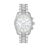 Michael Kors Lexington Chronograph White Dial Silver Steel Strap Watch For Women - MK7243 Buy Now By Michael Kors