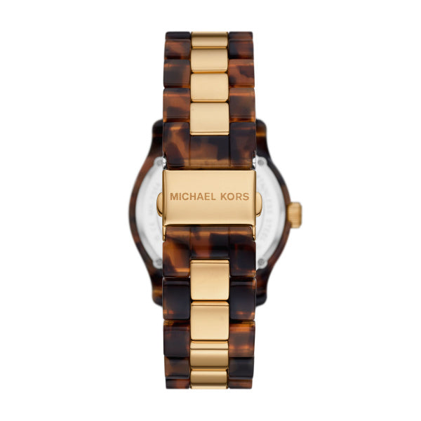 Michael Kors Runway Three-Hand Brown Dial Two Tone Steel Strap Watch for Women - MK7354 Buy Now By Michael Kors