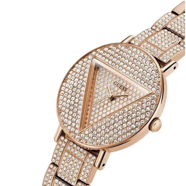 Guess Trend Diamonds Rose Gold Dial Rose Gold Steel Strap Watch for Women - GW0512L3 Buy Now By Guess