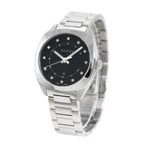 Gucci GG2570 Diamonds Black Dial Silver Steel Strap Watch For Women - YA142404 Buy Now By Gucci