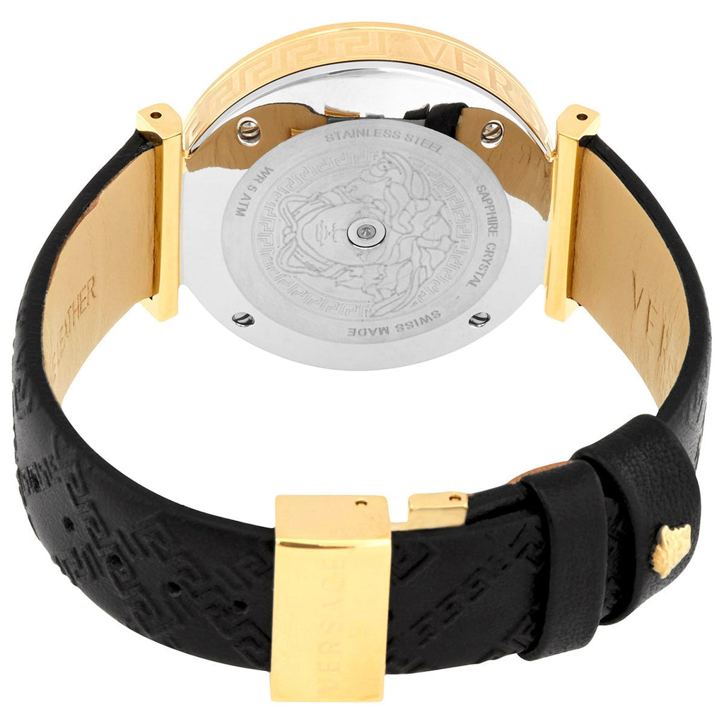 Versace V-Twist Black Dial Black Leather Strap Watch for Women - VELS00619 Buy Now By Versace